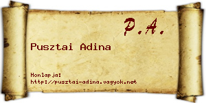 Pusztai Adina névjegykártya